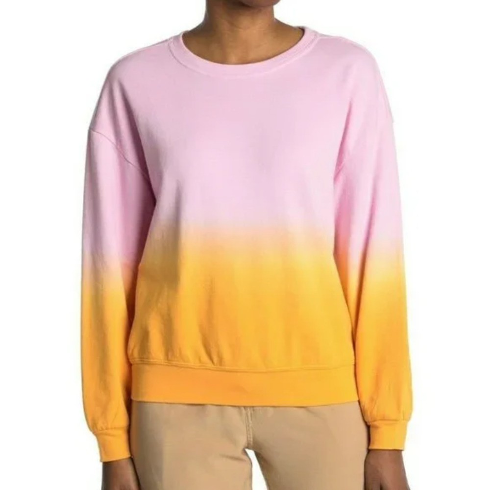 Elodie Tie Die Pink Orange Pullover